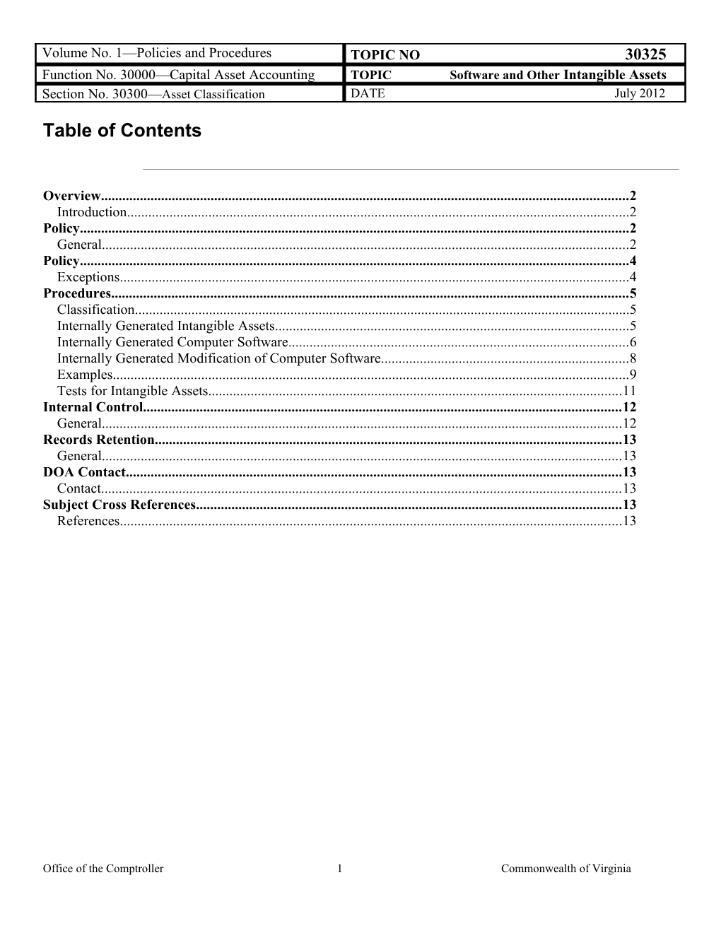 Software and Other Intangible Assets