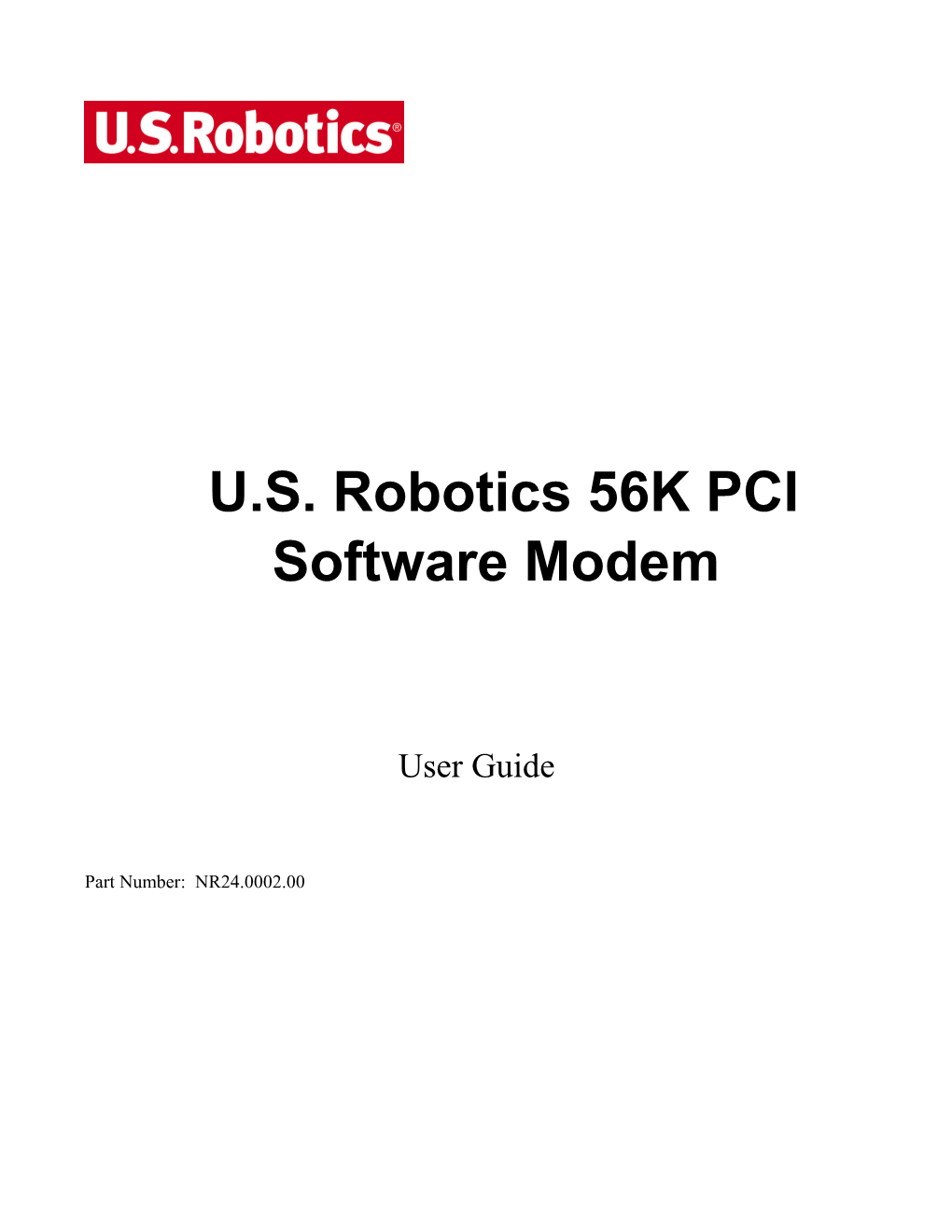U.S. Robotics 56K PCI Software Modem