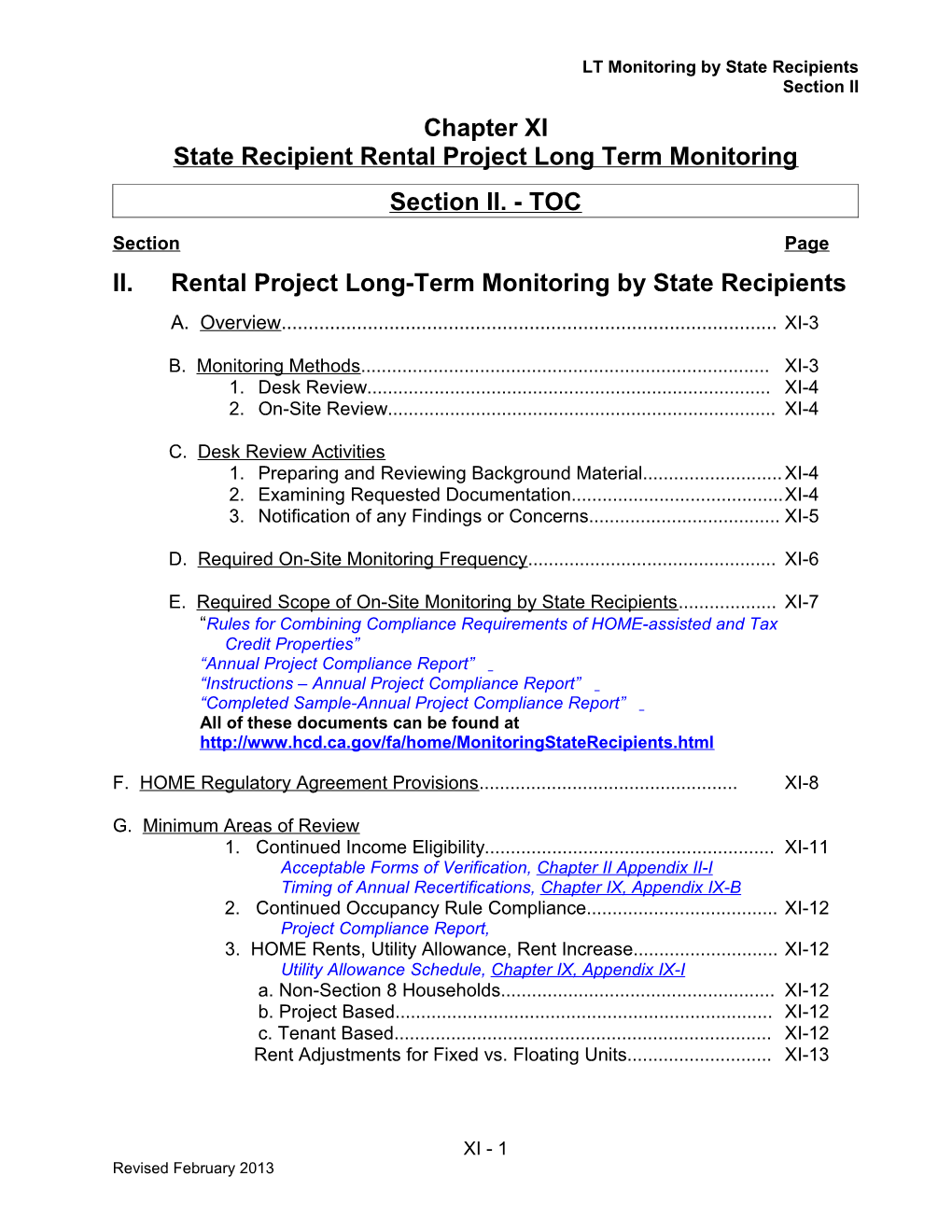 State Recipient Rental Project Long Term Monitoring