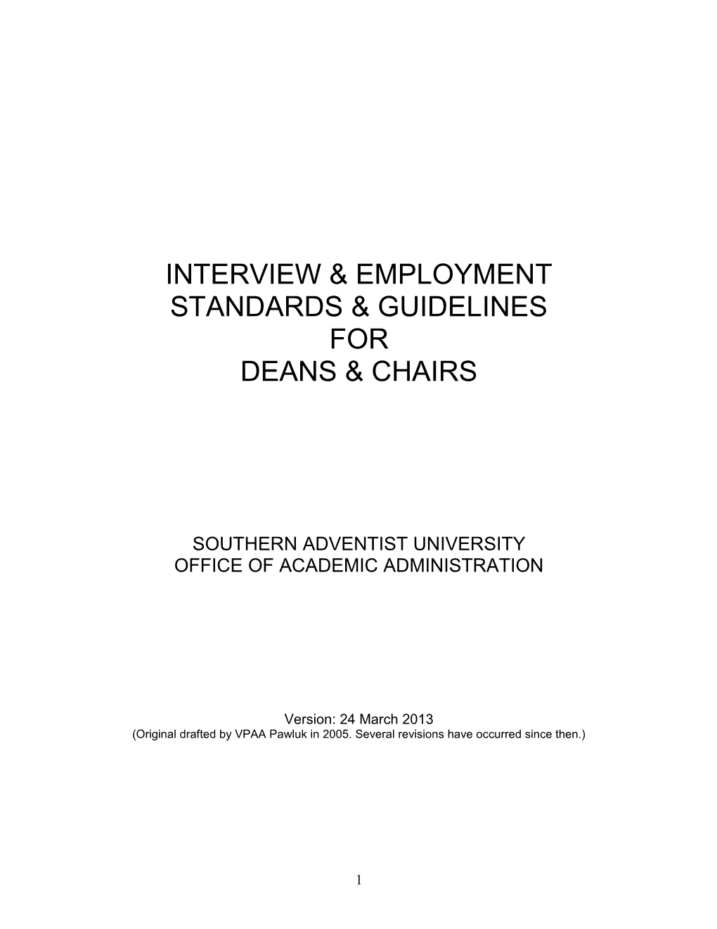 Interview & Employment