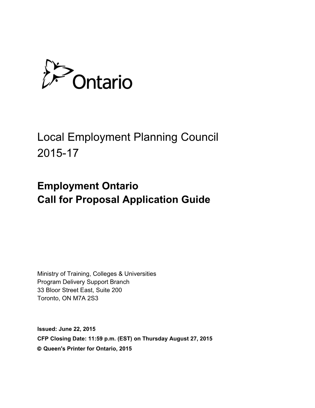 Call for Proposal Application Guide
