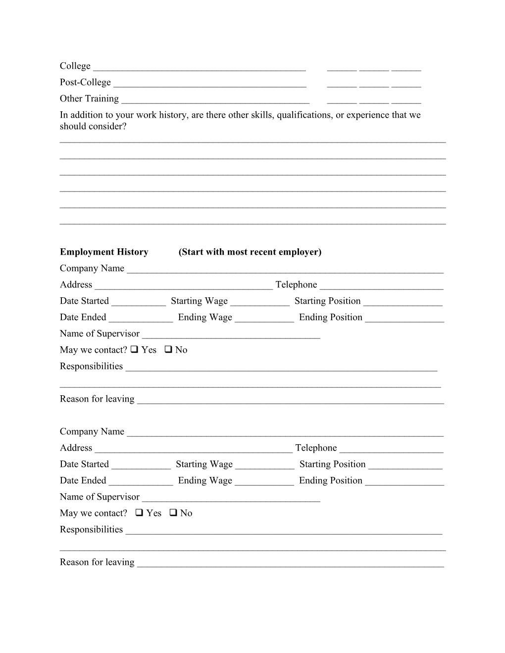 Application for Employment s63
