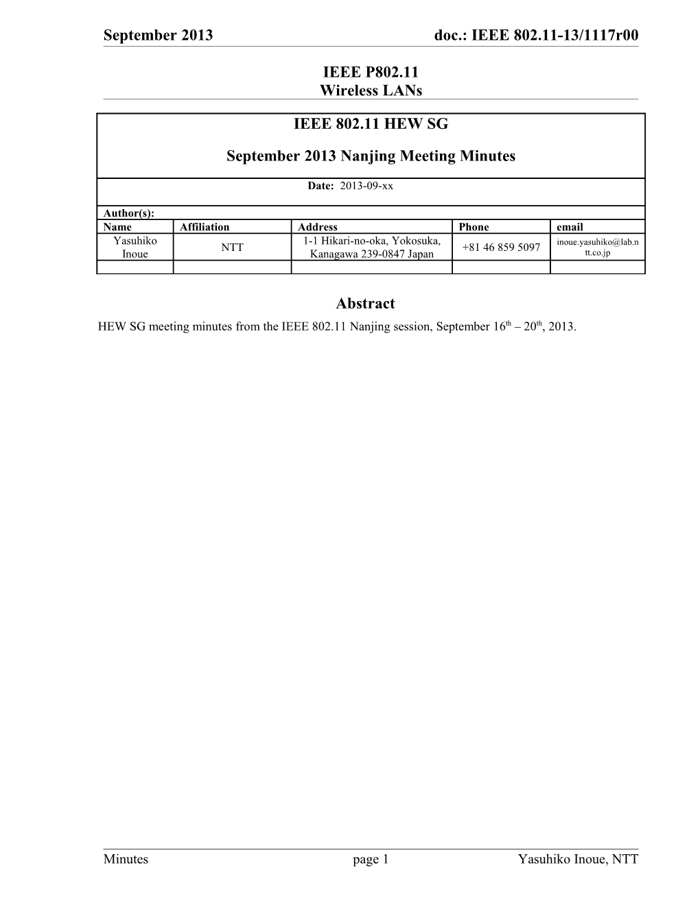 September 2013 Doc.: IEEE 802.11-13/11178Oc.: IEEE 802.11-13/0388Rr0