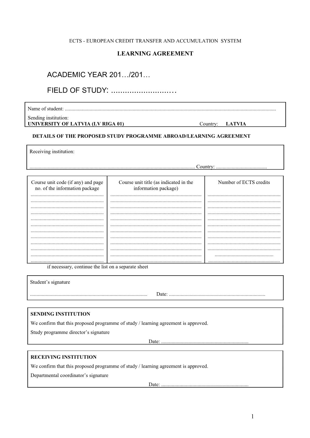 Ects - European Credit Transfer and Accumulation System s4