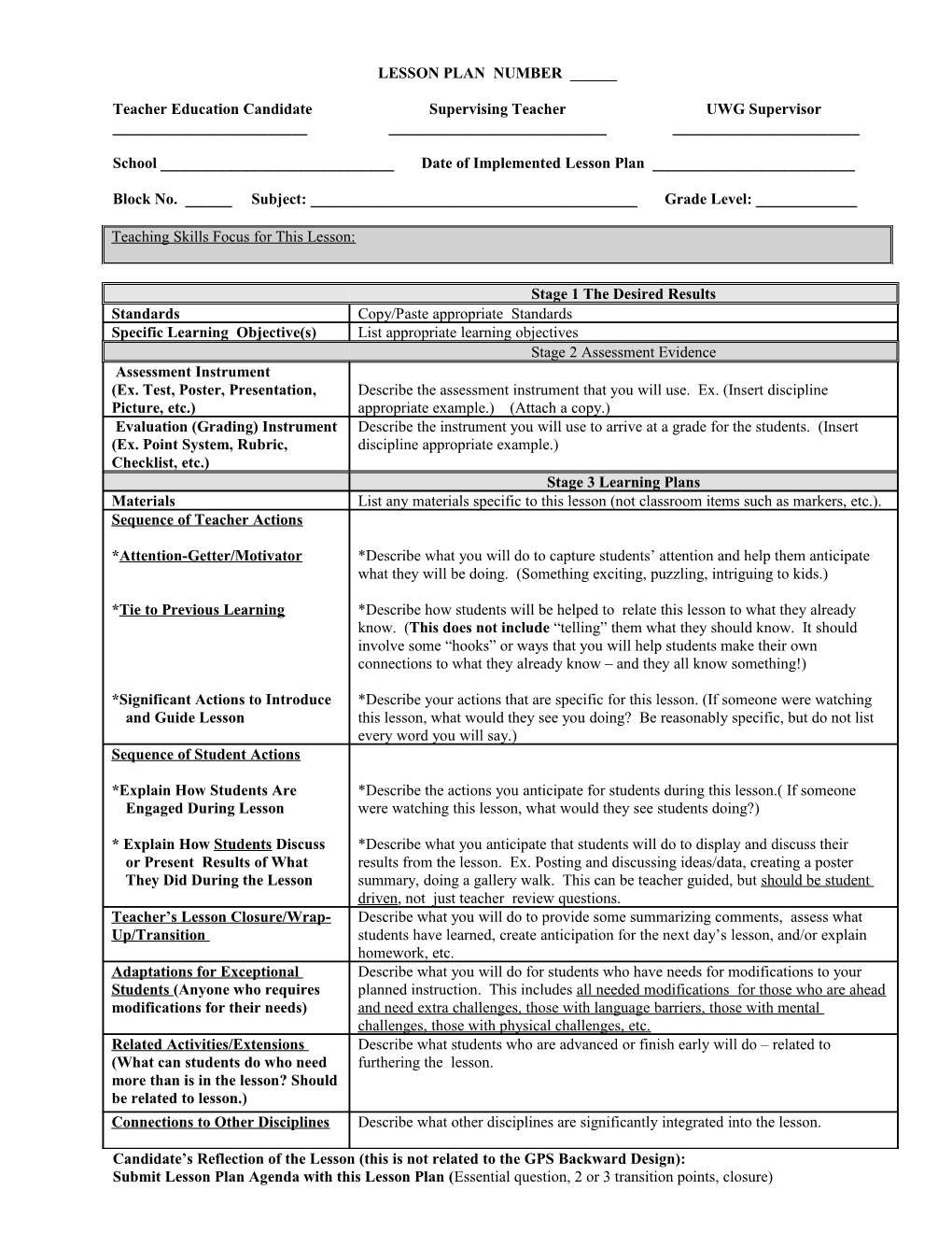 Lesson Planning Template s6