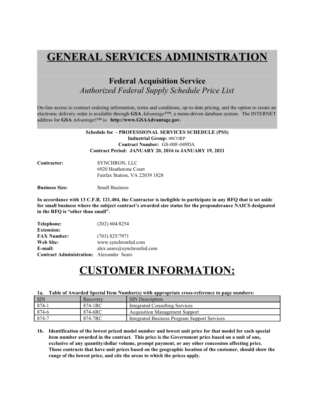 General Services Administration s40