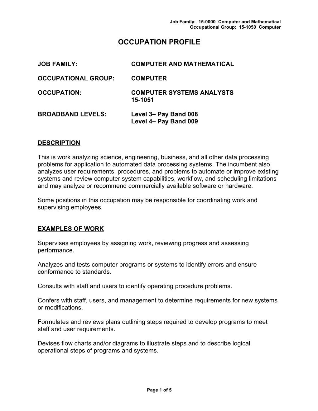 Job Family: 15-0000 Computer and Mathematical