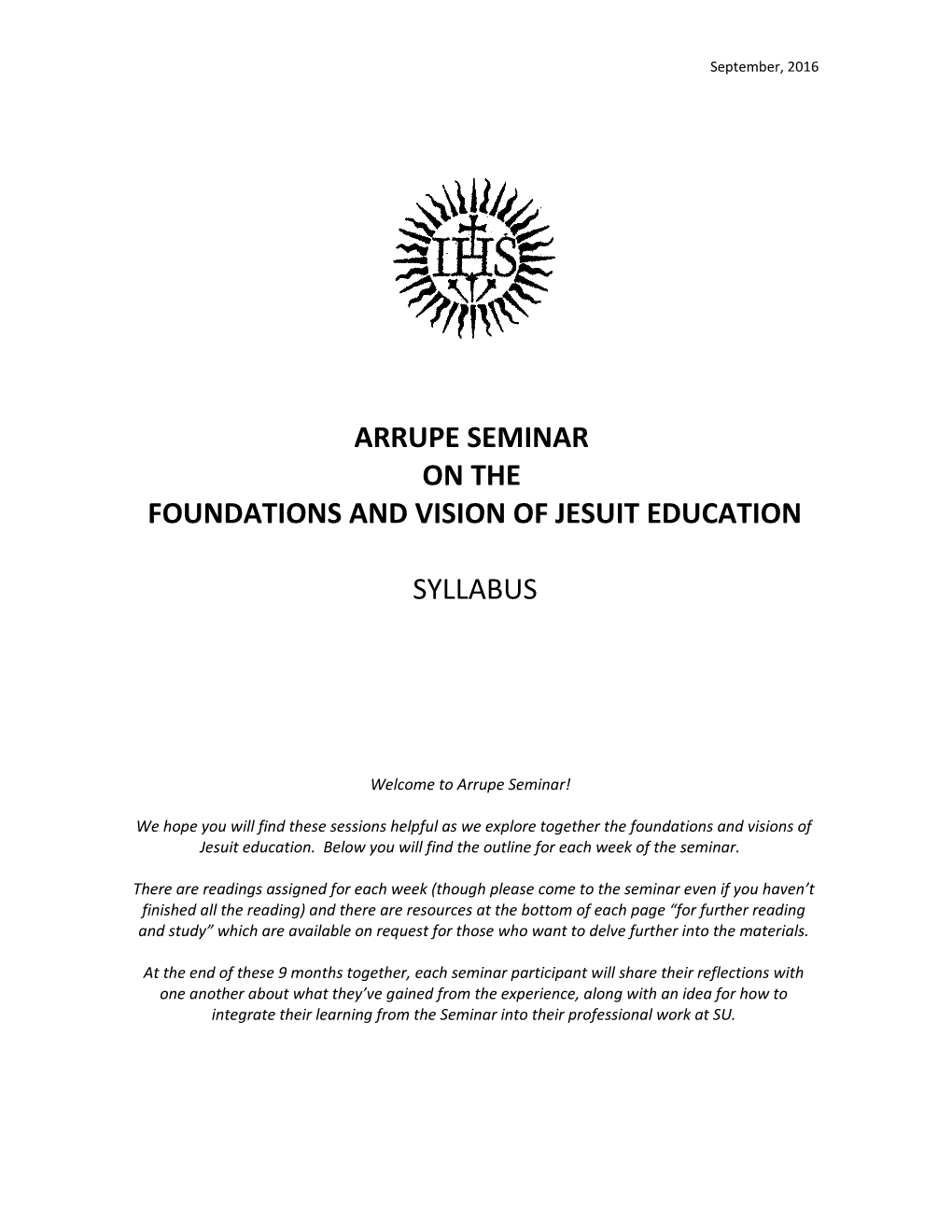 Foundations and Vision of Jesuit Education