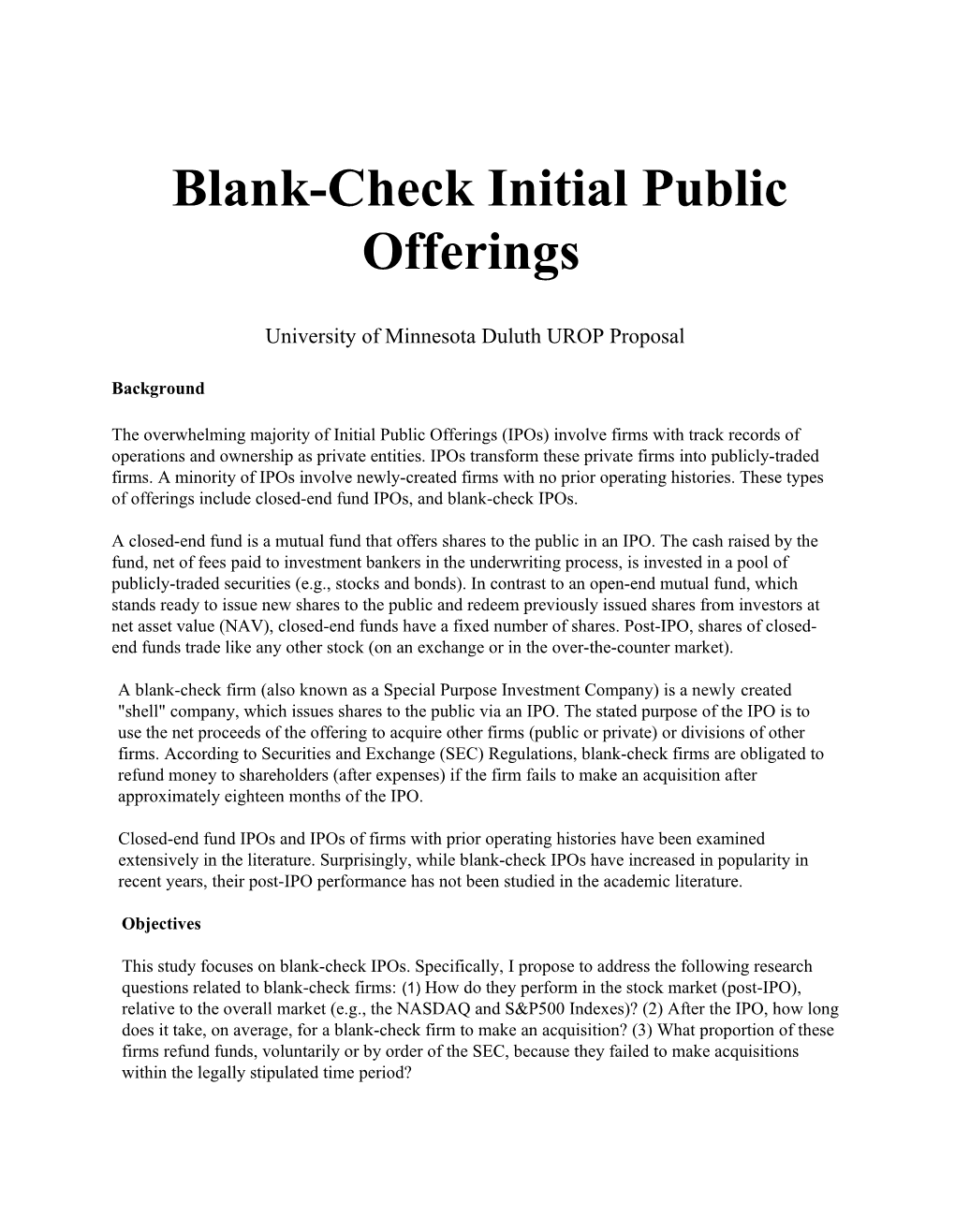 Blank-Check Initial Public Offerings