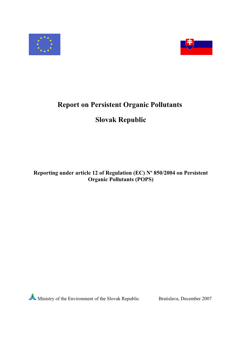 Report on Persistent Organic Pollutants