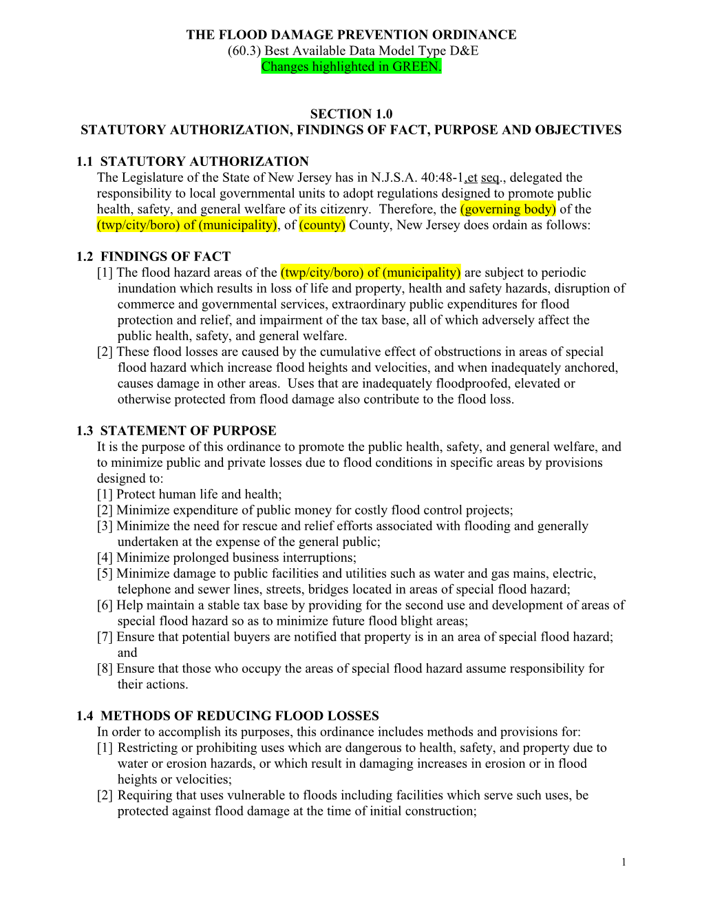 The Flood Damage Prevention Ordinance s1