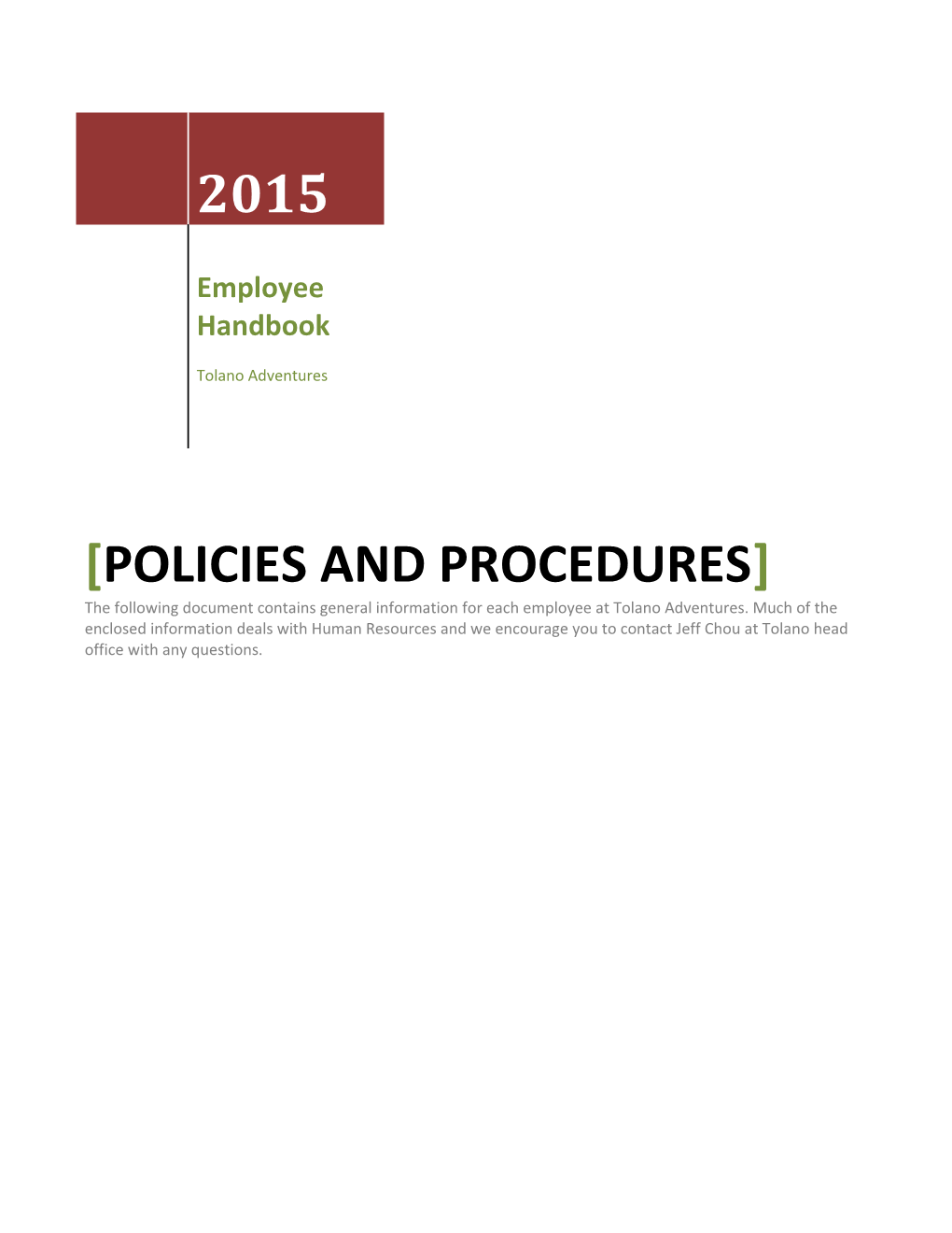 Policies and Procedures s11