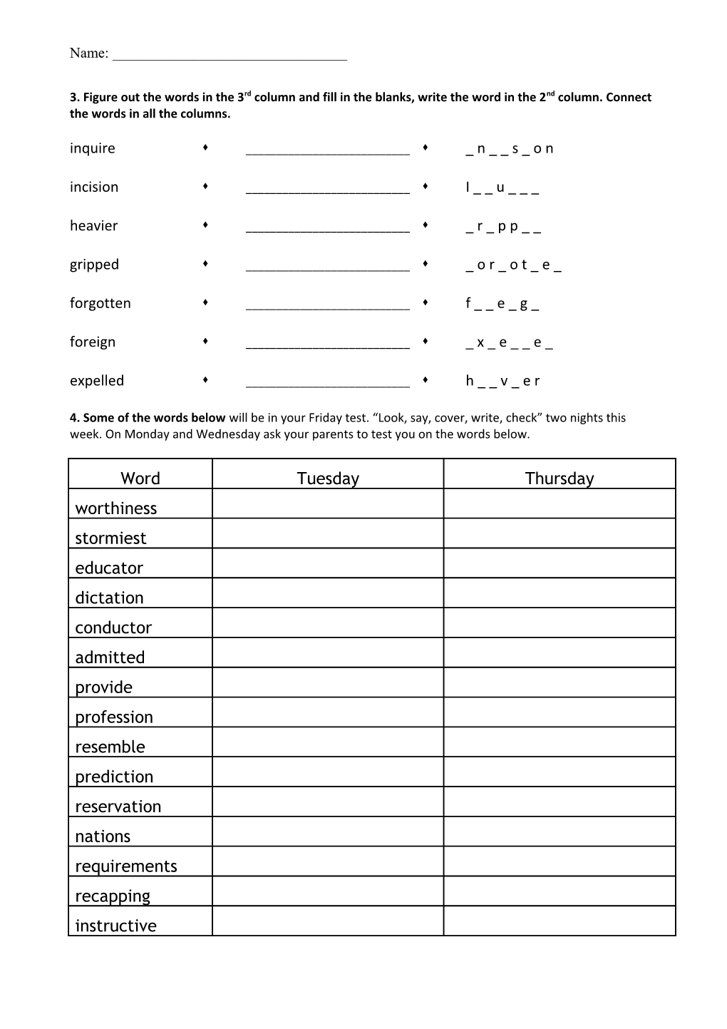 Group C Spelling Homework 17/5/10 s1
