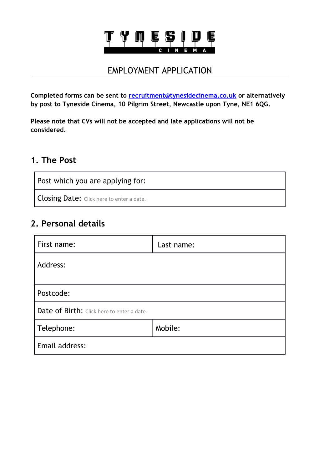 Employment Application s45