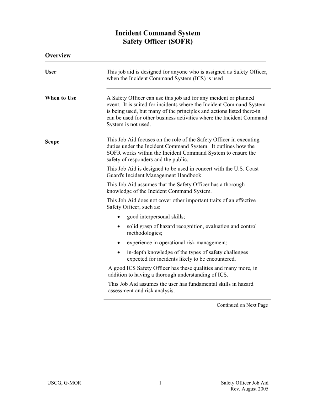 Incident Command System