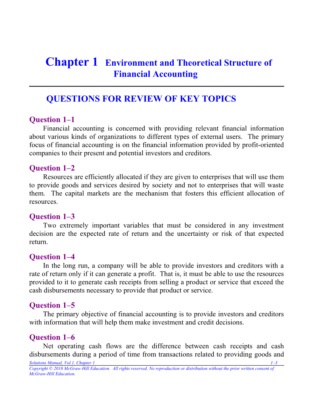 Chapter 1 Environment and Theoretical Structure of Financial Accounting