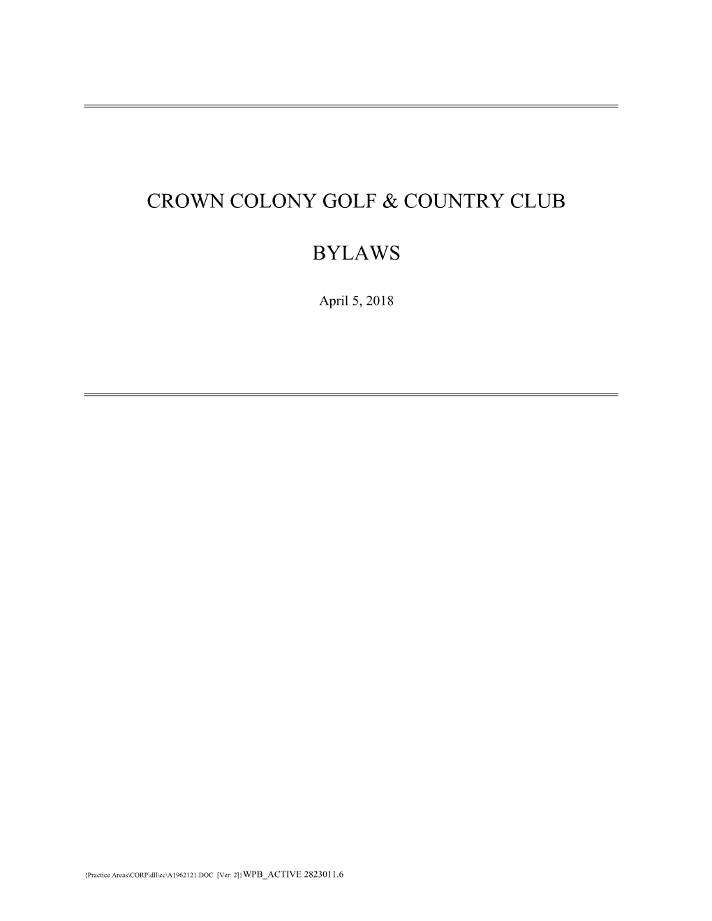 Crown Colony Golf & Country Club