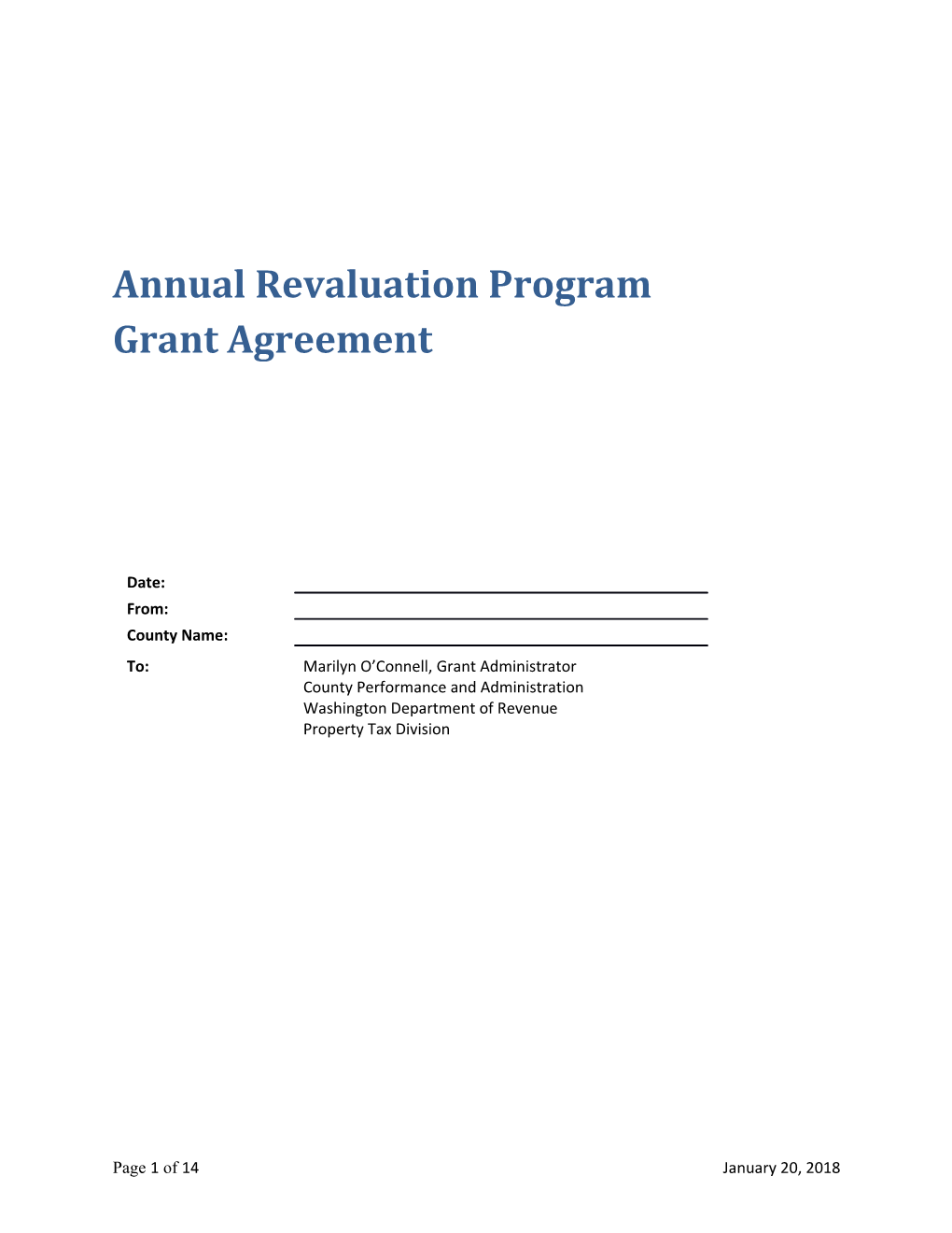 Annual Revaluation Program