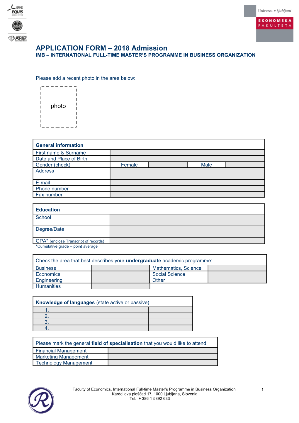 Imb International Full-Time Master S Programme in Business Organization