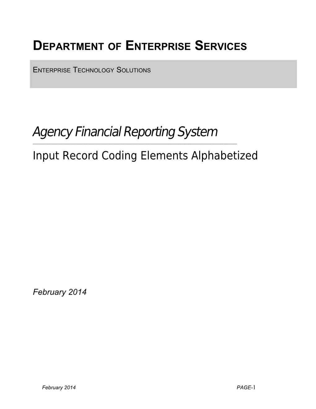 Department of Enterprise Services