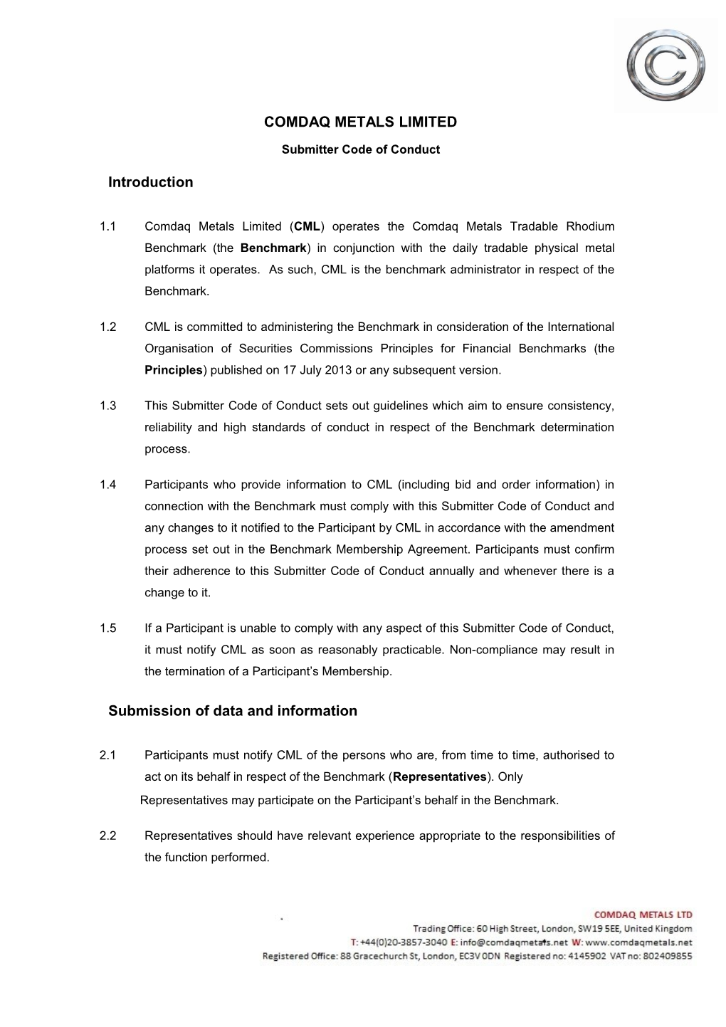 Comdaq Metals Limited