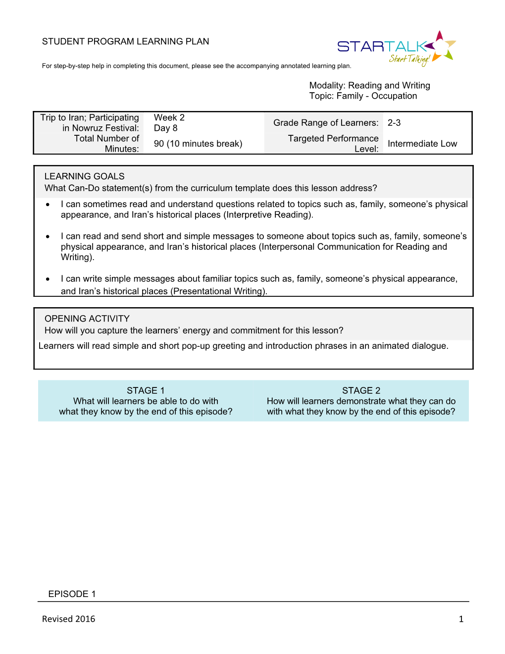 Modality: Reading and Writing s5