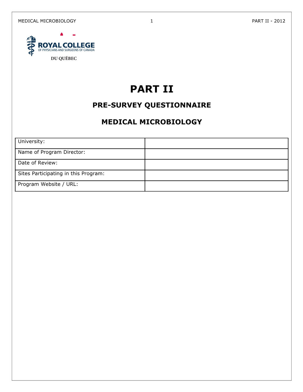 Anesthesia Questionnaire Short Version