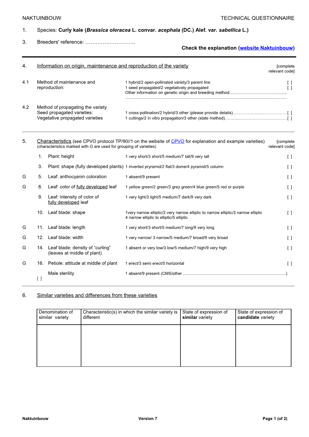 Commission for Admission of Vegetable Varieties