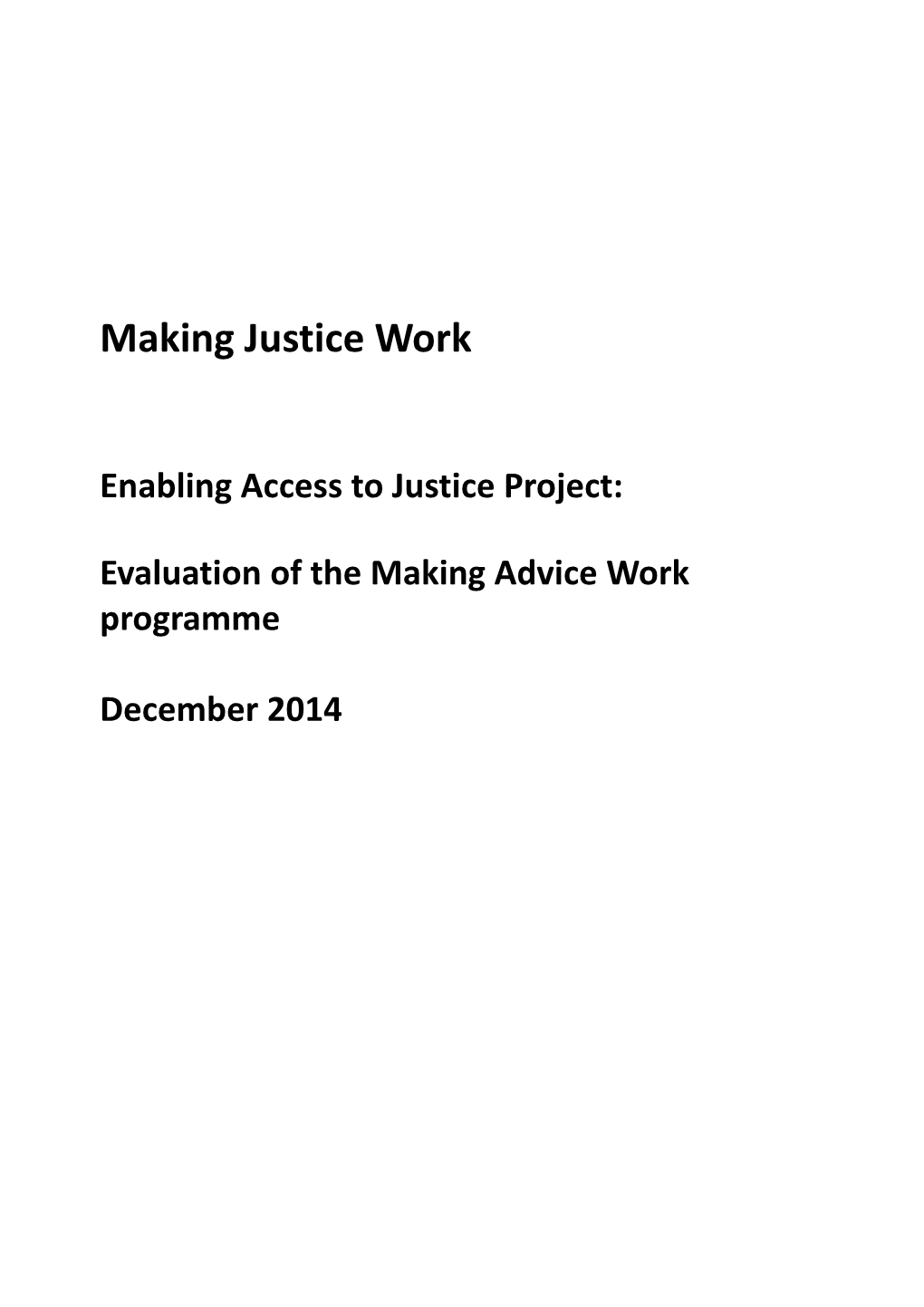 Enabling Access to Justice Project