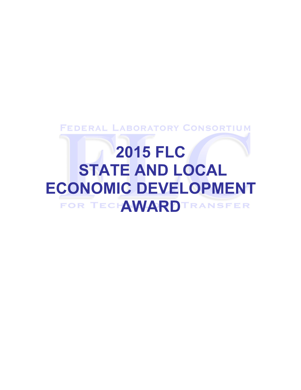 State and Local Economic Development Award