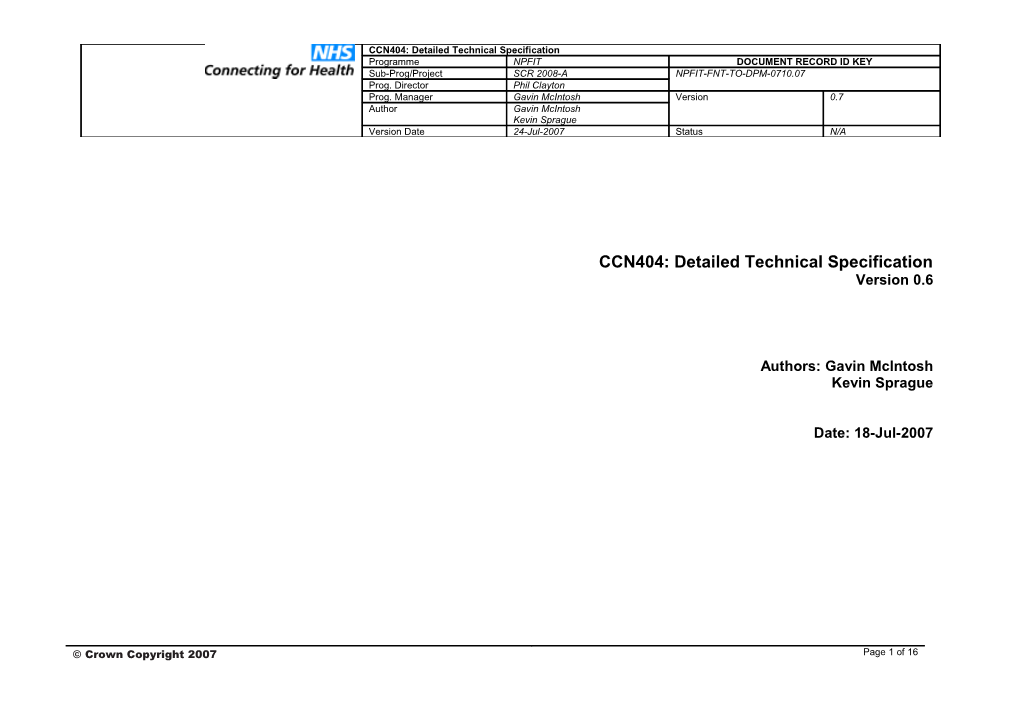 CCN404 CDA Restructuring Impact Assessment