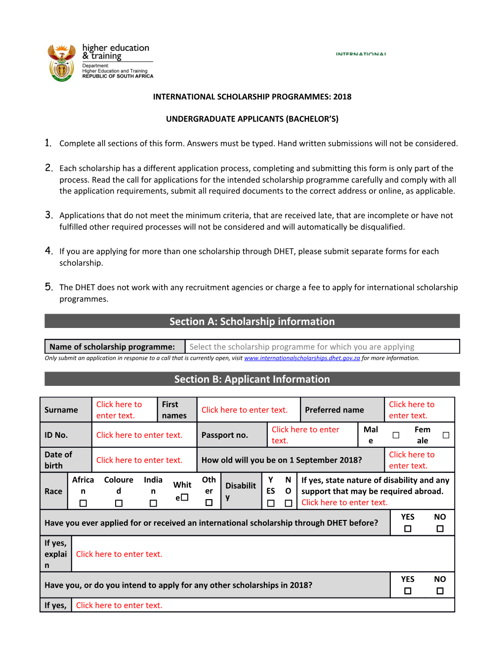 Undergraduateapplicants (Bachelor S)