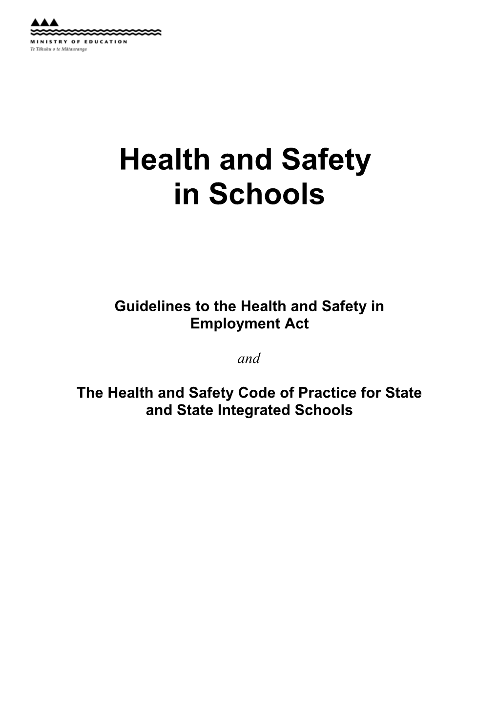 Health and Safety in Schools