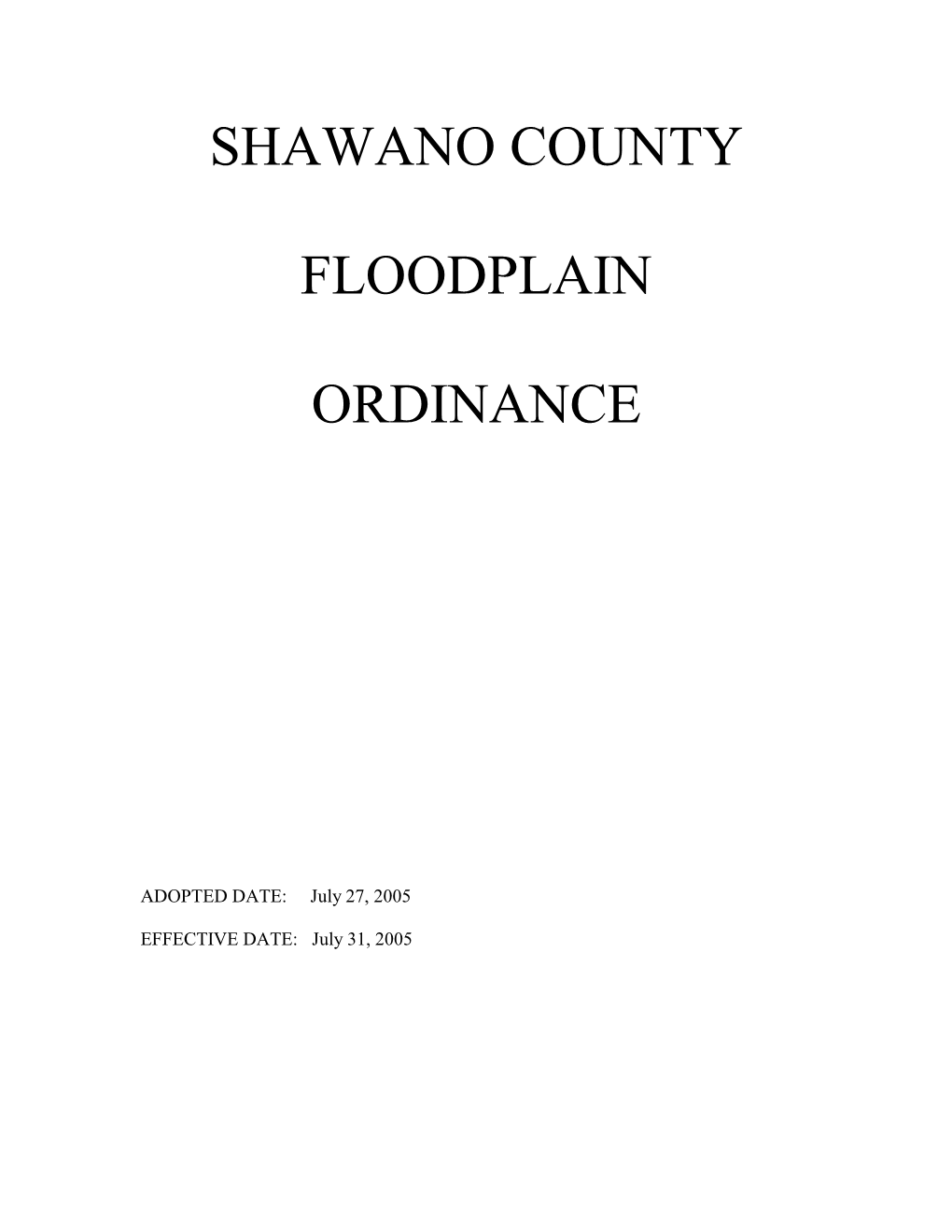 For Shawano County, Wisconsin