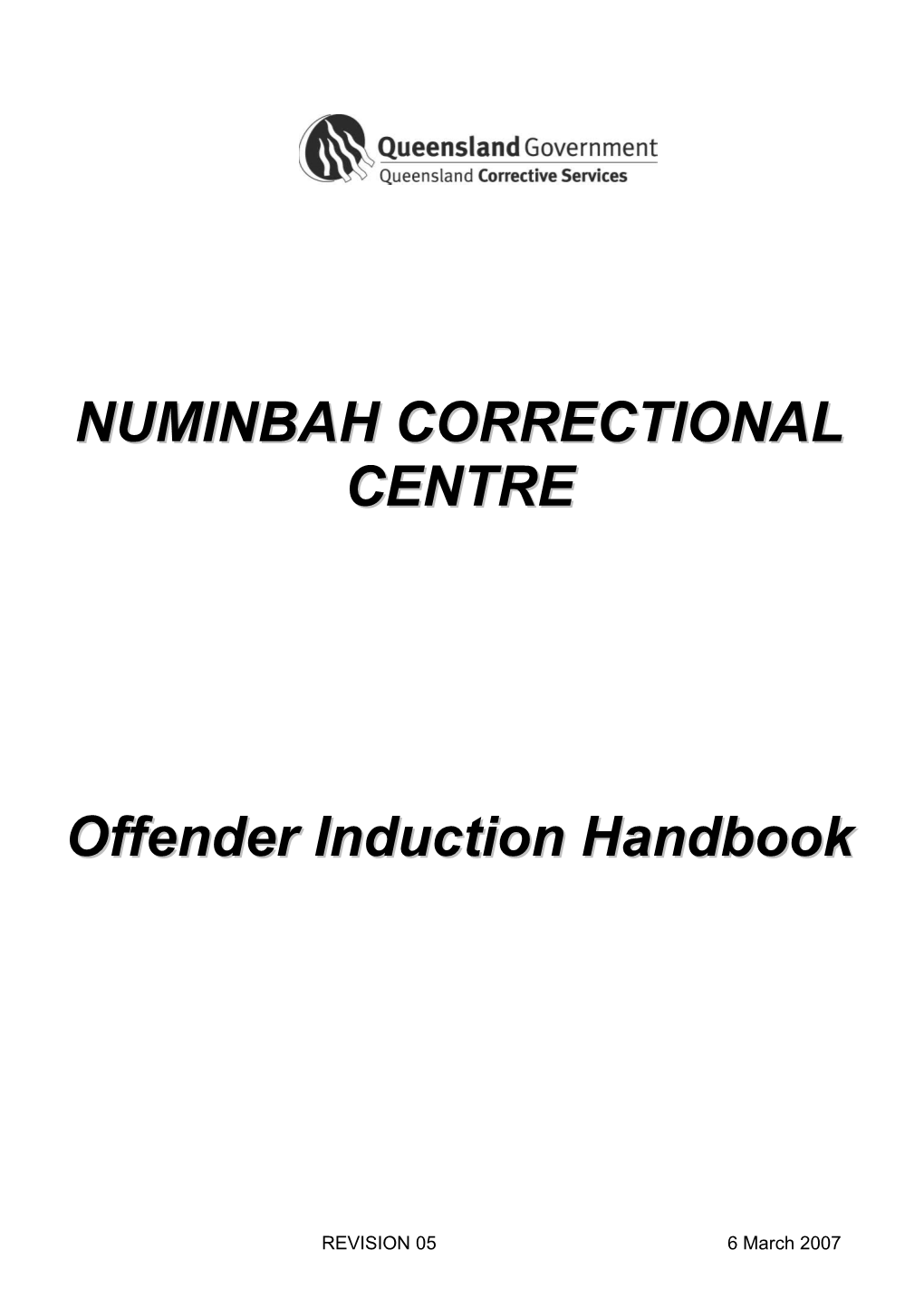 NUMINBAH - Offender Induction Handbook