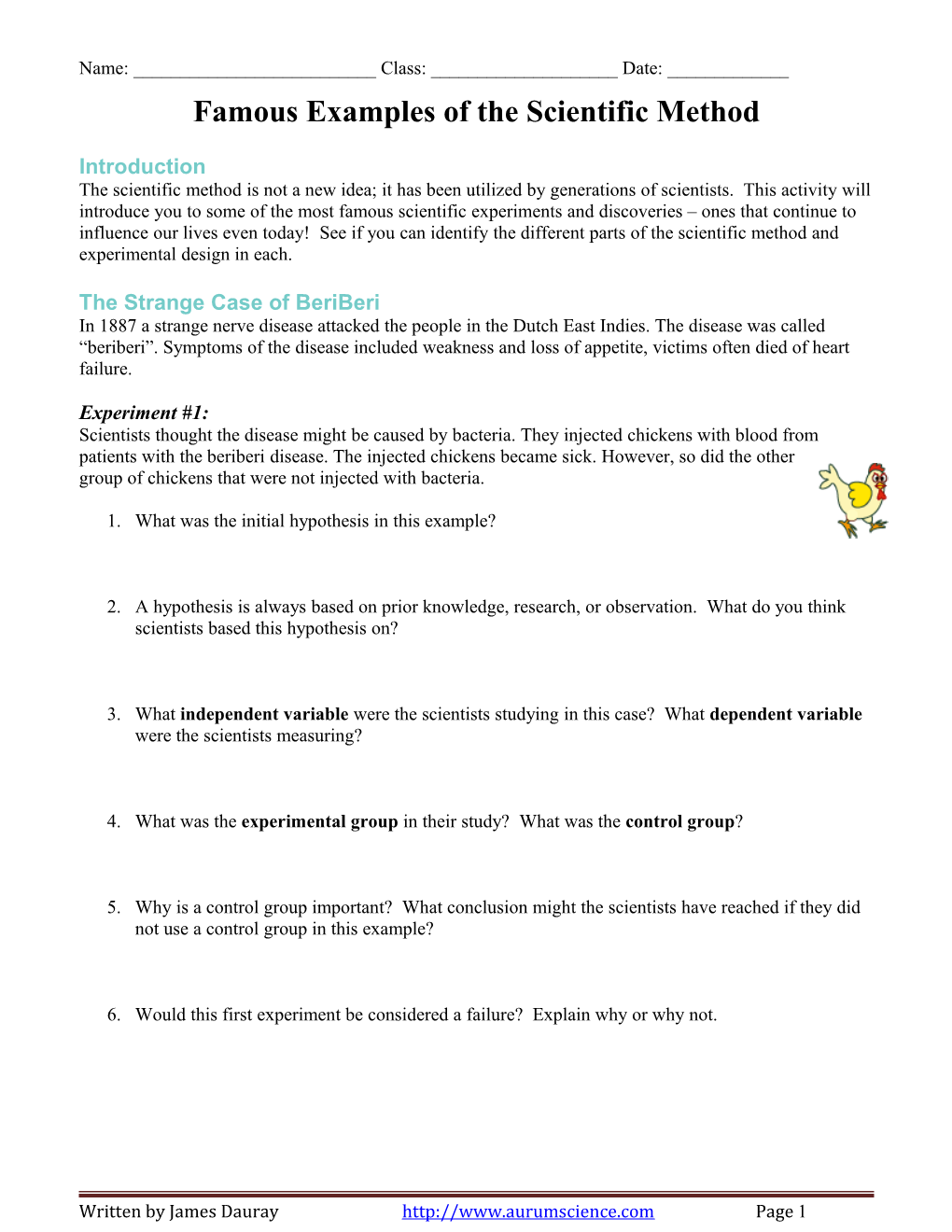 Famous Examples of the Scientific Method