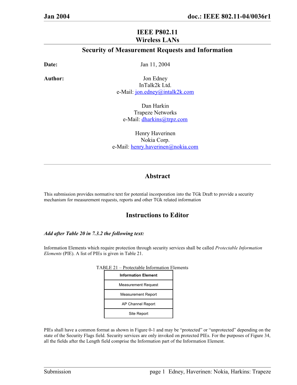 Security of Measurement Requests and Information