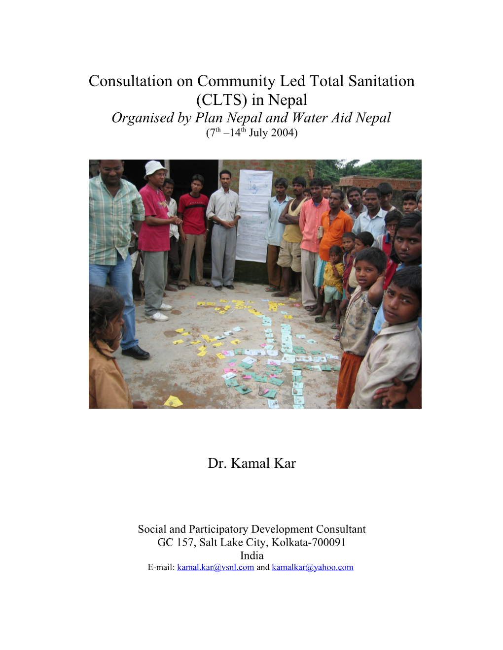 Workshop on Community Led Total Sanitation