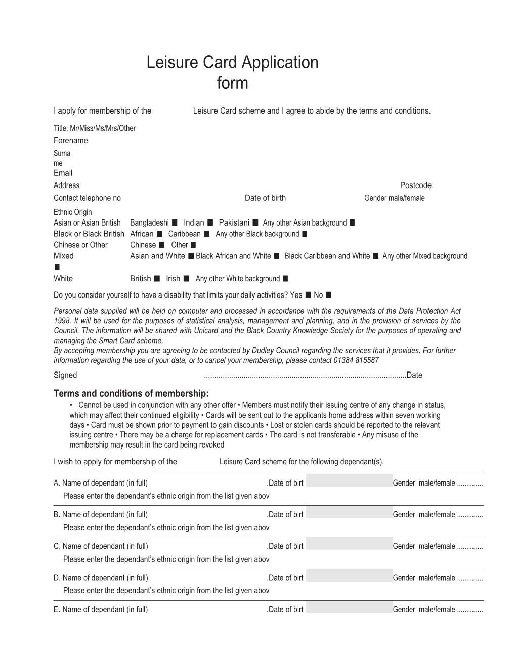 Options Web App Form New