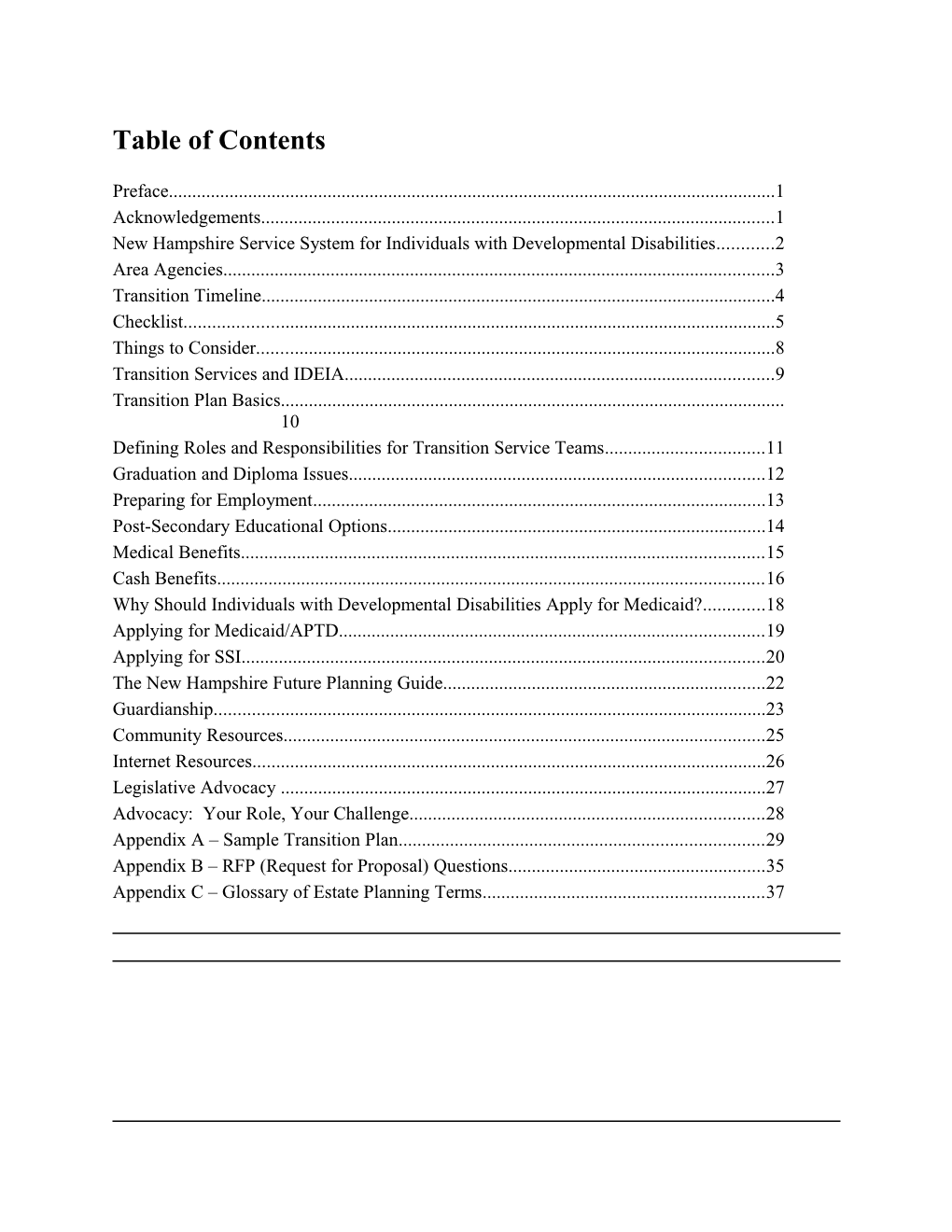 Table of Contents s102