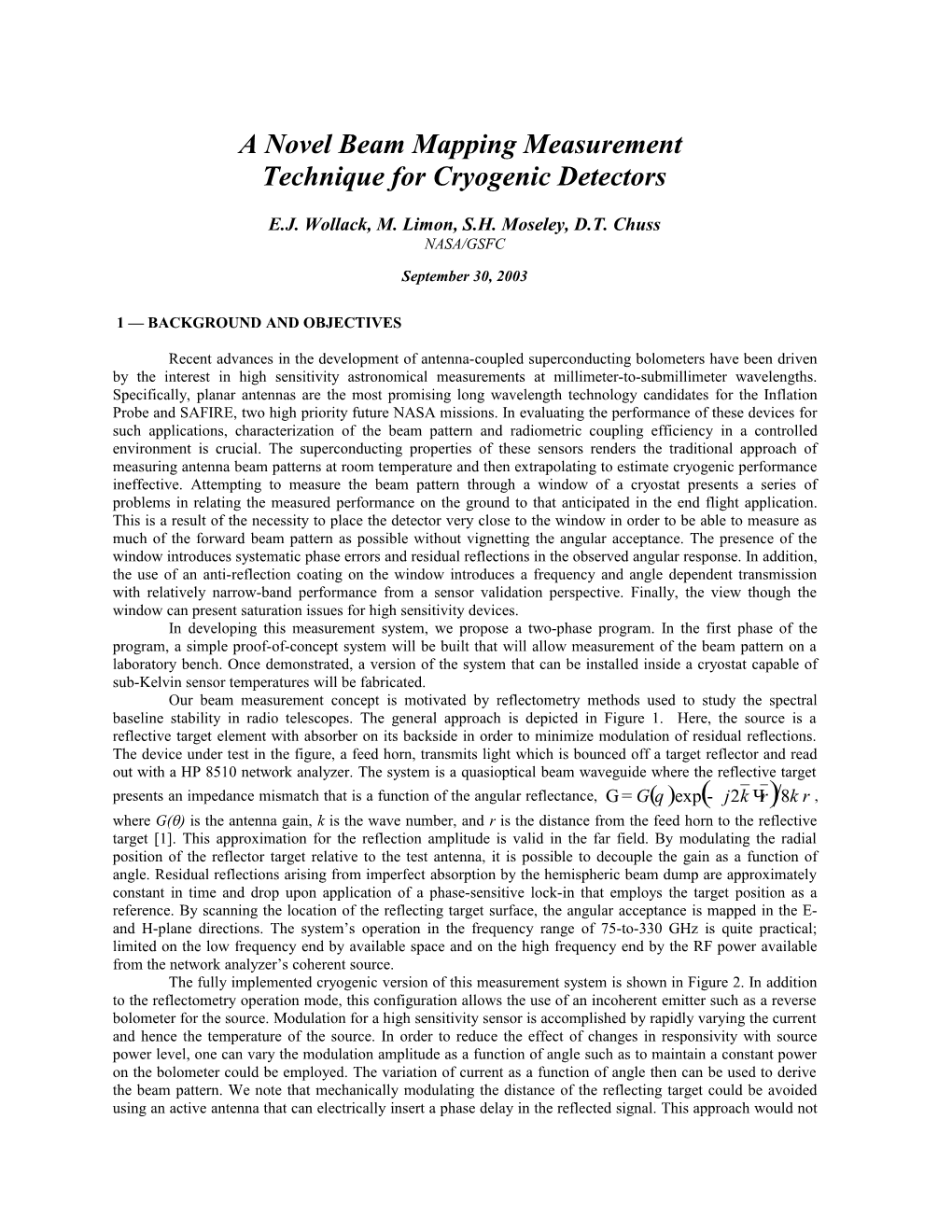 Technique for Cryogenic Detectors