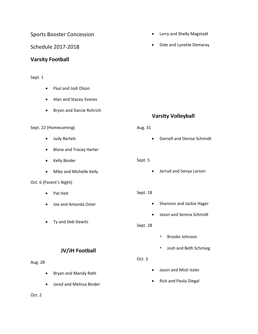 Sports Booster Concession