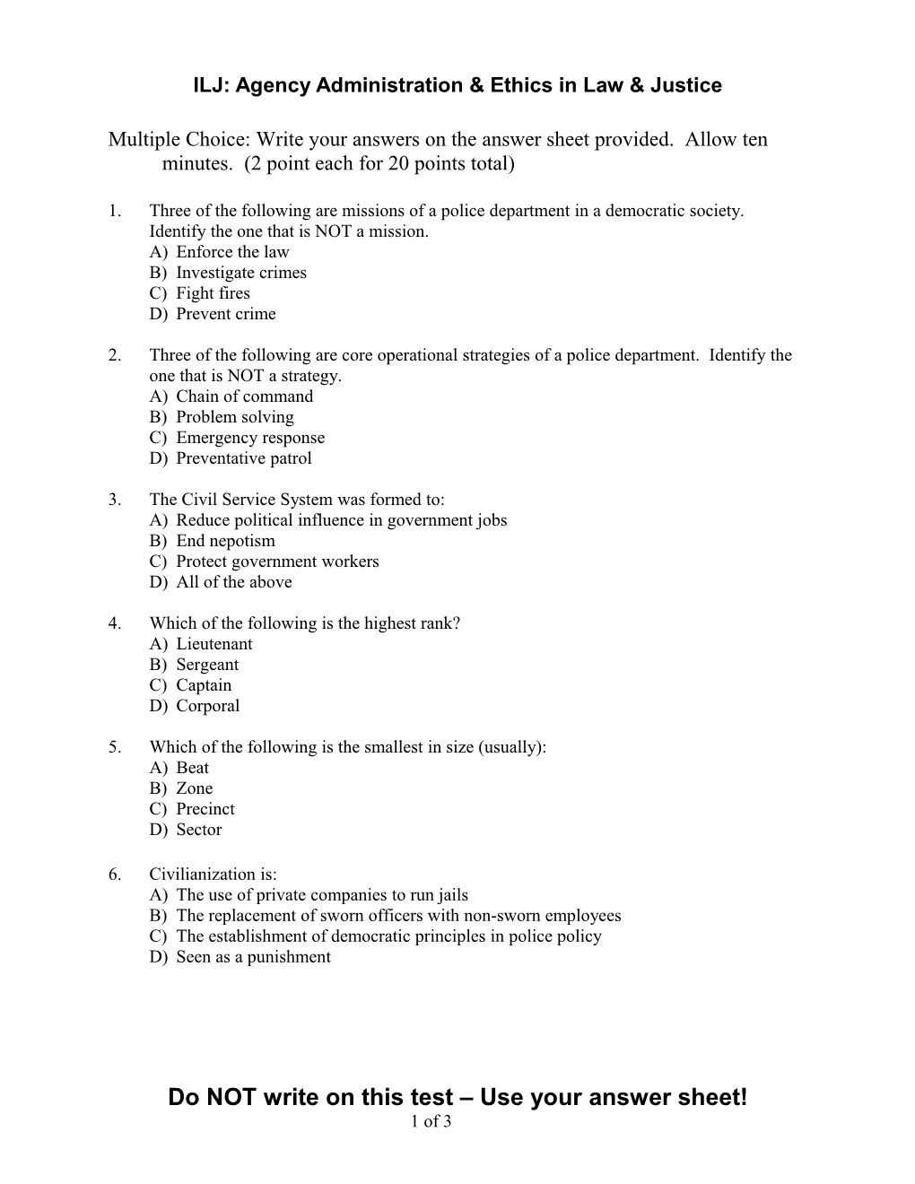 Chapter 5 History and Structure of American Law Enforcement s1