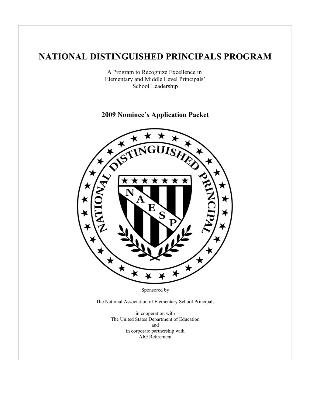 National Distinguished Principals Program