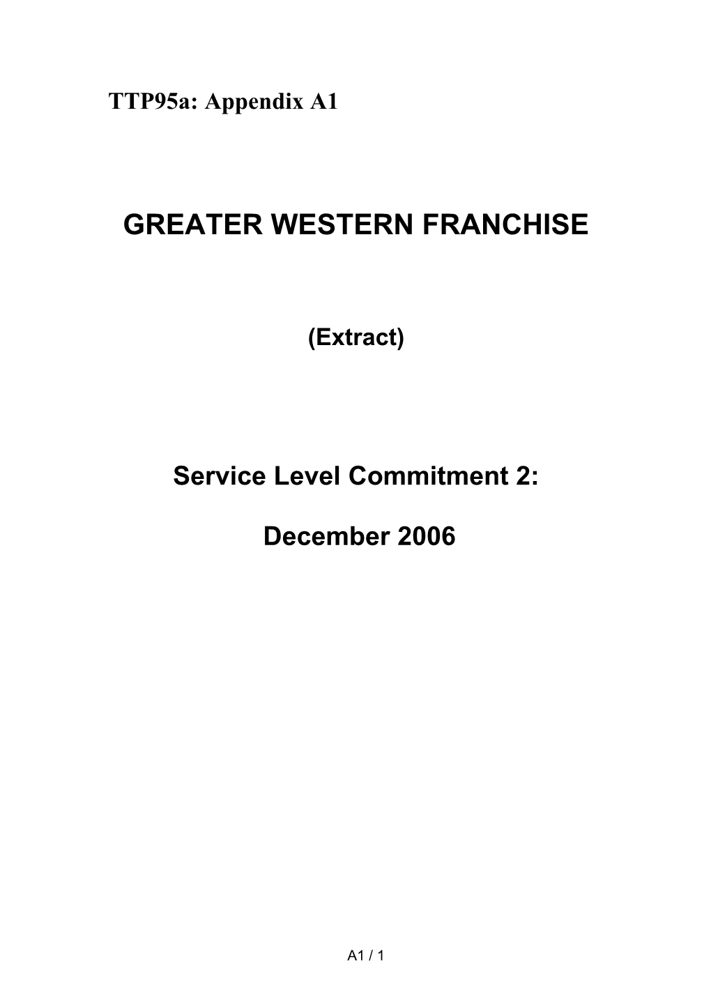 Greater Western Franchise