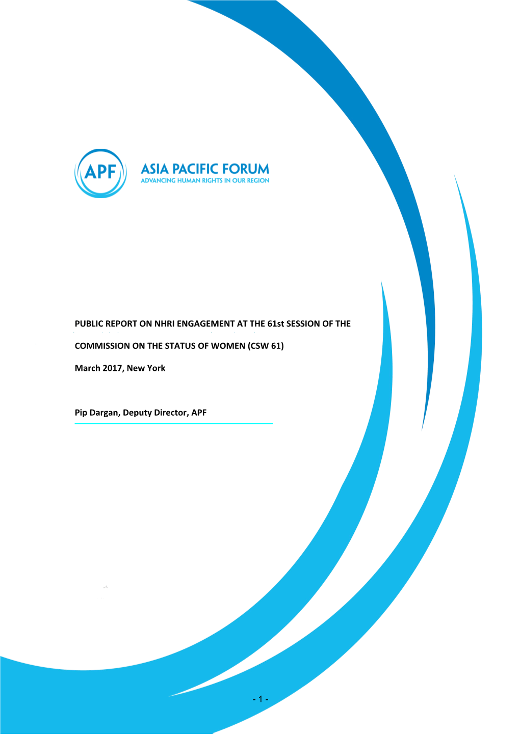 Table: States Parties to International Instruments in the APF Region