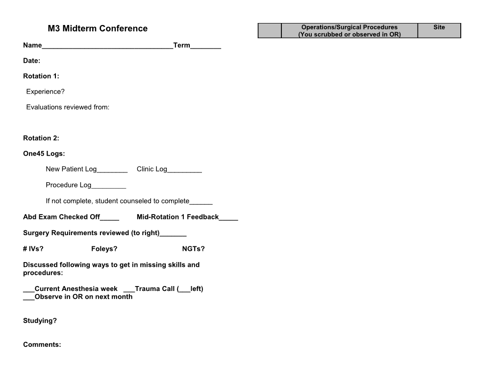 M3 Midterm Conference