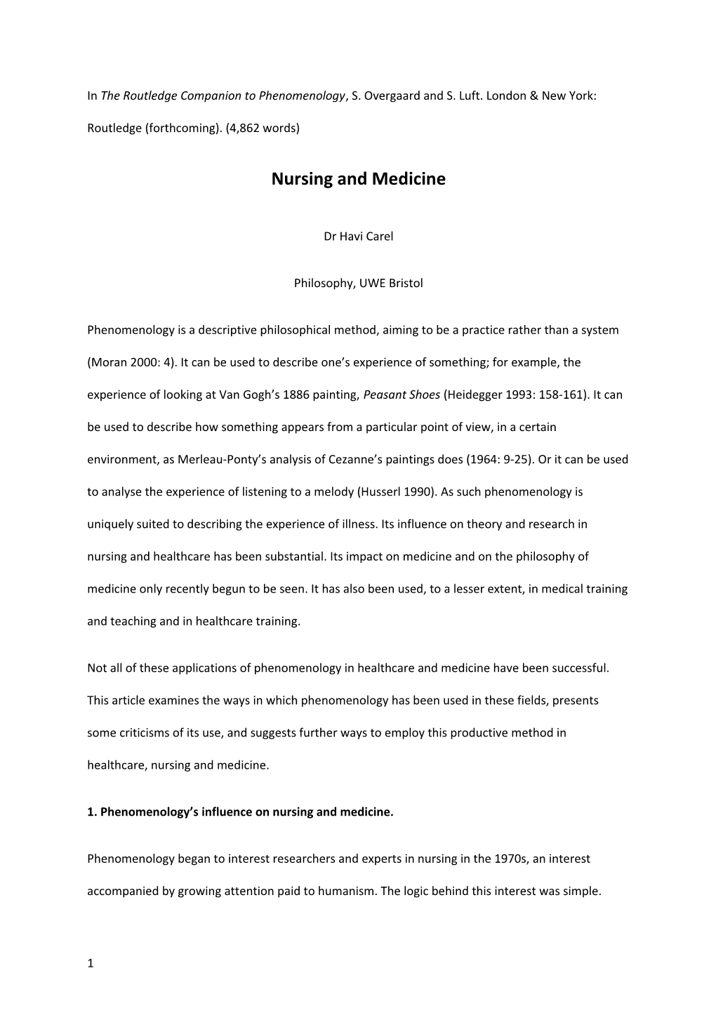 Nursing and Medicine