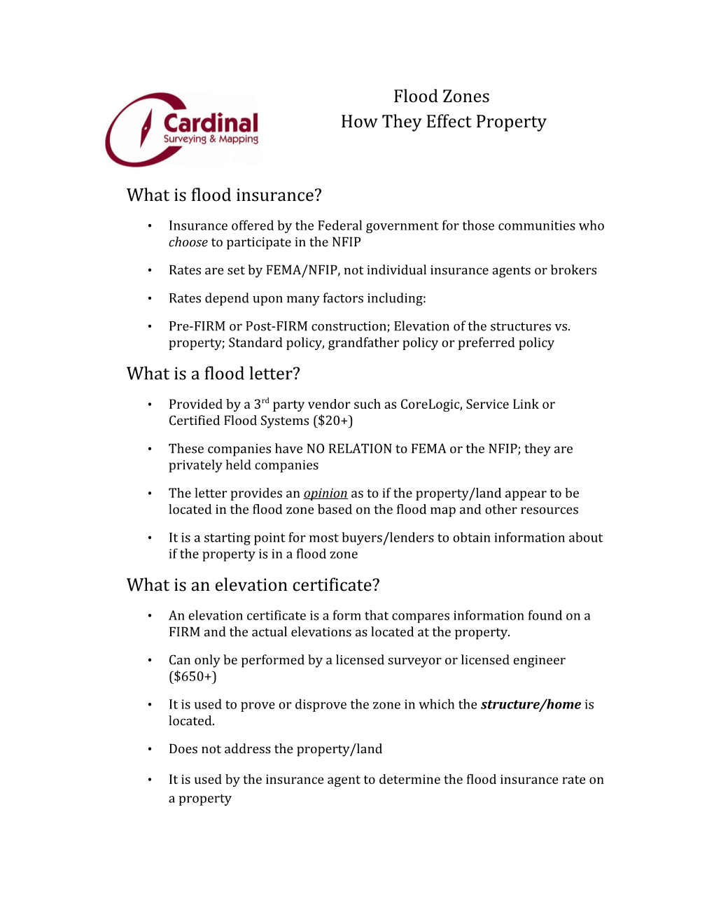 Flood Zones How They Effect Property