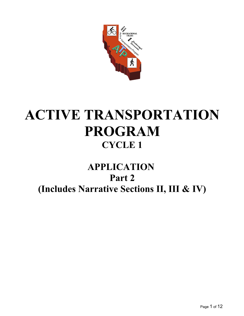 Includes Narrative Sections II, III & IV